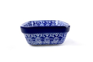 428 Bunzlau vierkant schaaltje 9,5 x 9,5 cm 884X 428 Kleine vierkante schaaltjes 9,5 x 9,5 cm